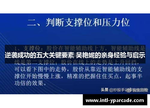 逆袭成功的五大关键要素 吴艳妮的亲身经验与启示 逆袭成功的五大关键要素 吴艳妮的亲身经验与启示